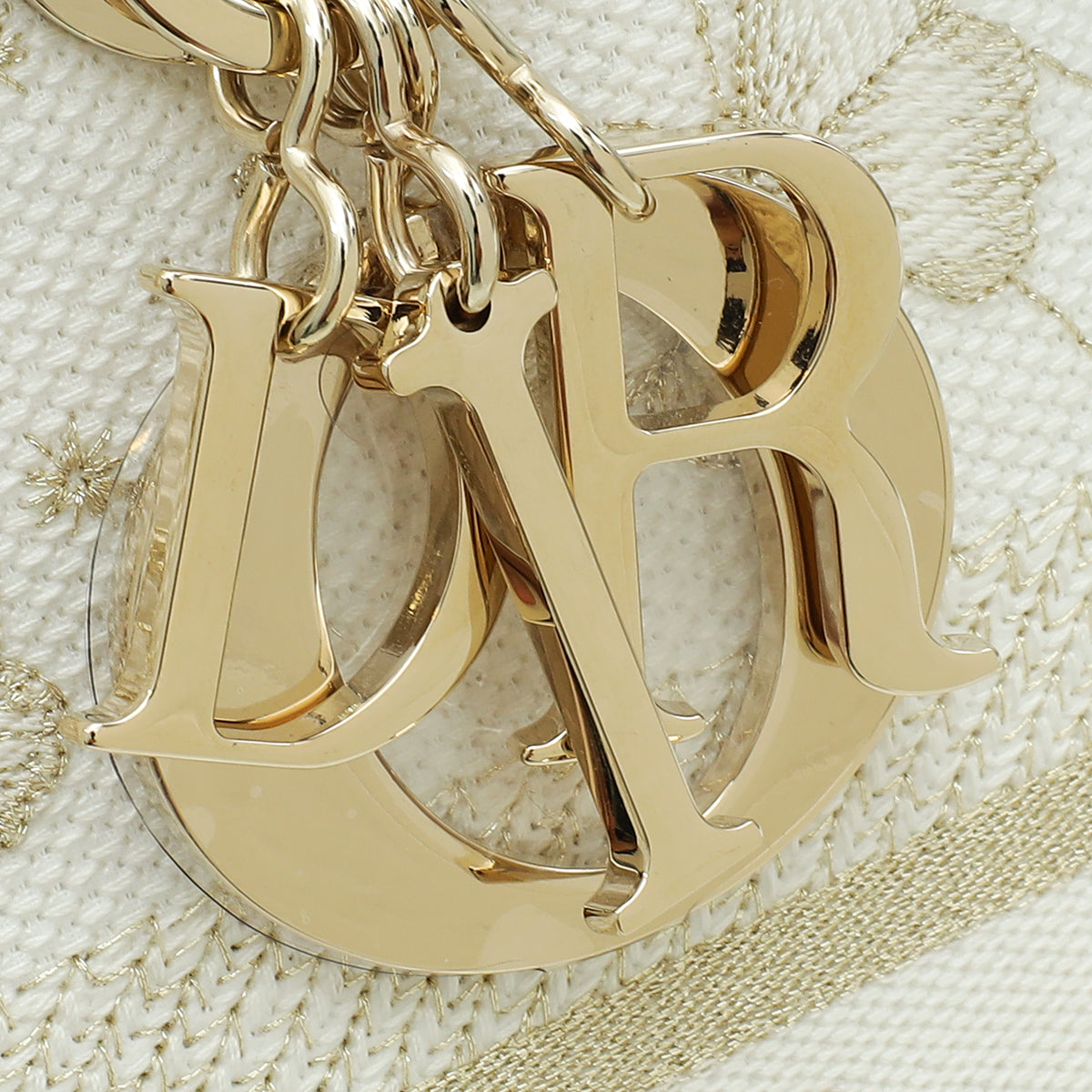 Christian Dior Bicolor Lady D-Lite Medium Butterfly Zodiac Embroidery Bag
