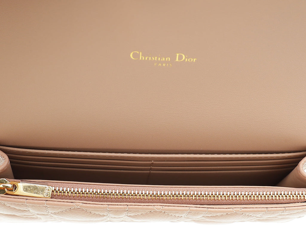 Christian Dior Rose De Vents Caro Pouch with Chain
