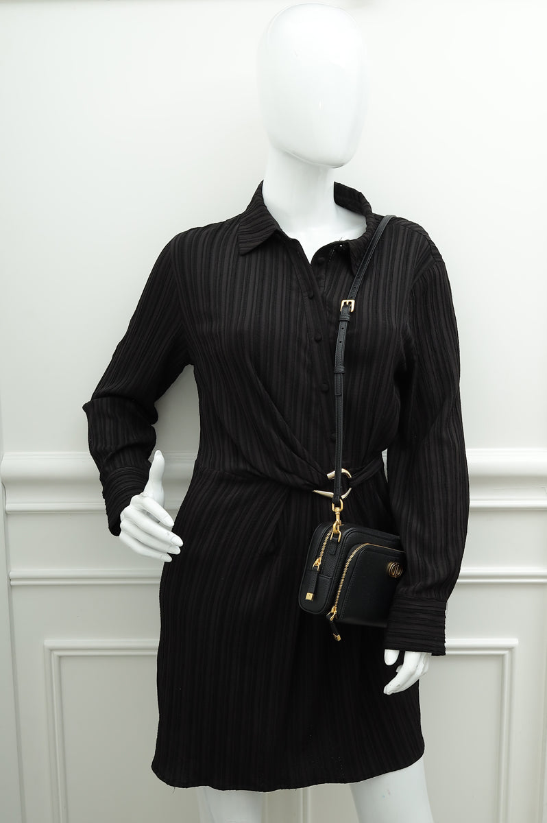 Christian Dior Black Caro Double Pouch Camera Bag