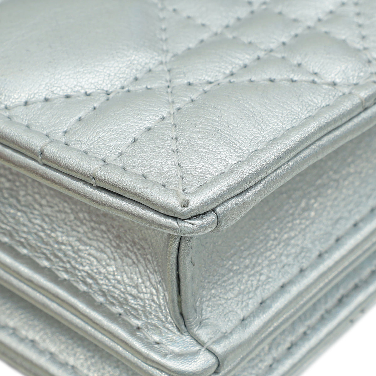 Christian Dior Iridescent Metallic Silver My Dior Cannage Mini Bag