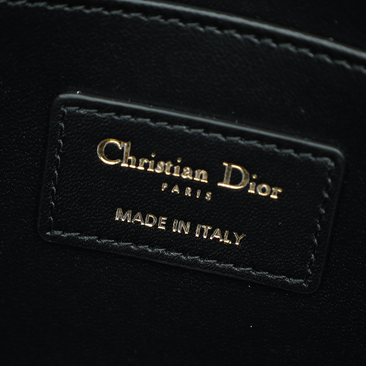 Christian Dior Black Ange Macrocannage Medium Top Handle Bag
