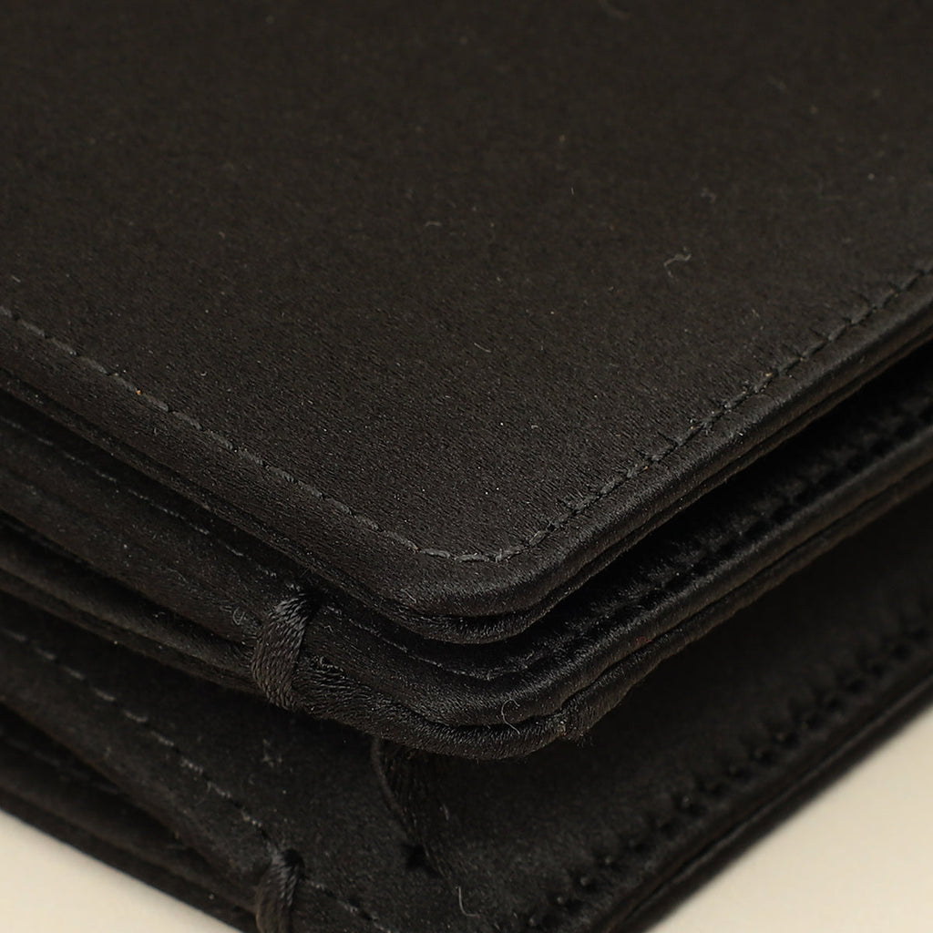 Christian Dior Black D-Bee Satin Evening Clutch Bag
