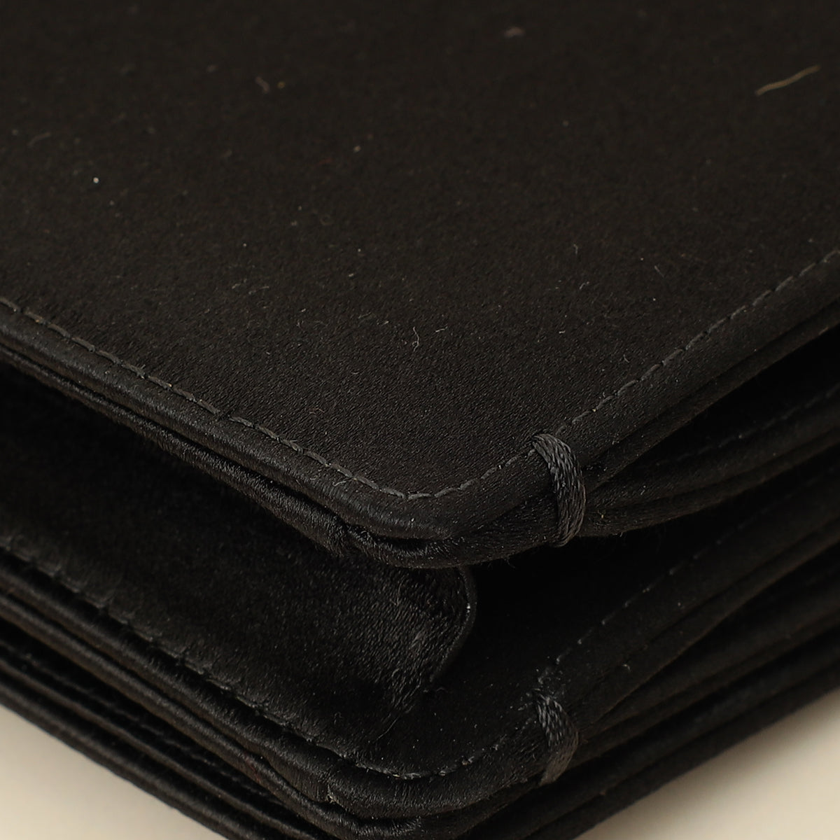 Christian Dior Black D-Bee Satin Evening Clutch Bag
