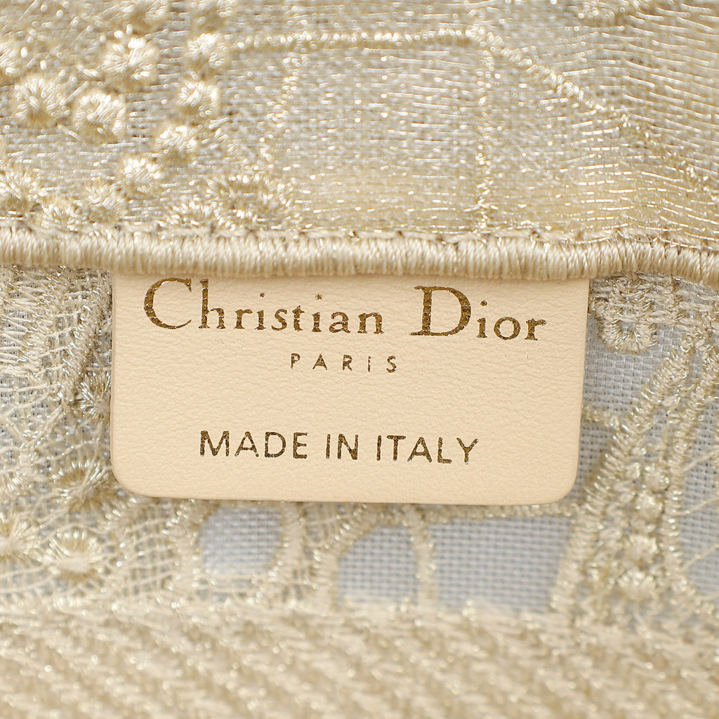 Christian Dior Light Gold Hat Basket Gradient Butterflies Bag
