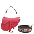 Christian Dior Red Saddle Mini Bag W/ Bag Strap