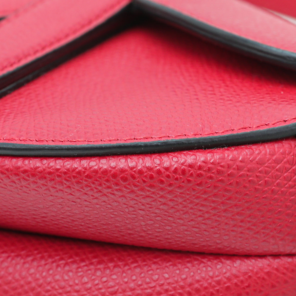 Christian Dior Red Saddle Mini Bag W/ Bag Strap