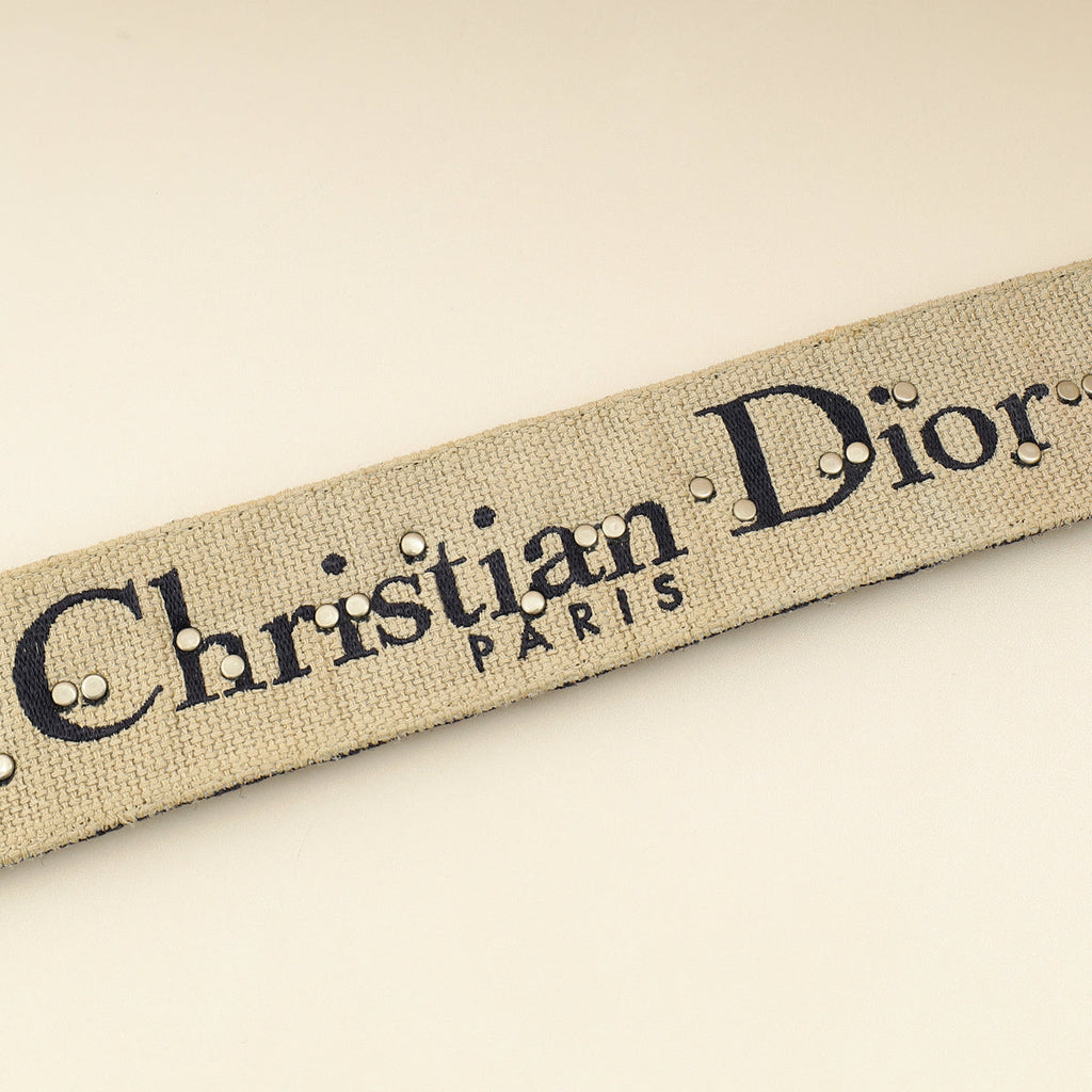 Christian Dior Navy Blue Signature Dior Vintage Oblique Medallion Bag Strap