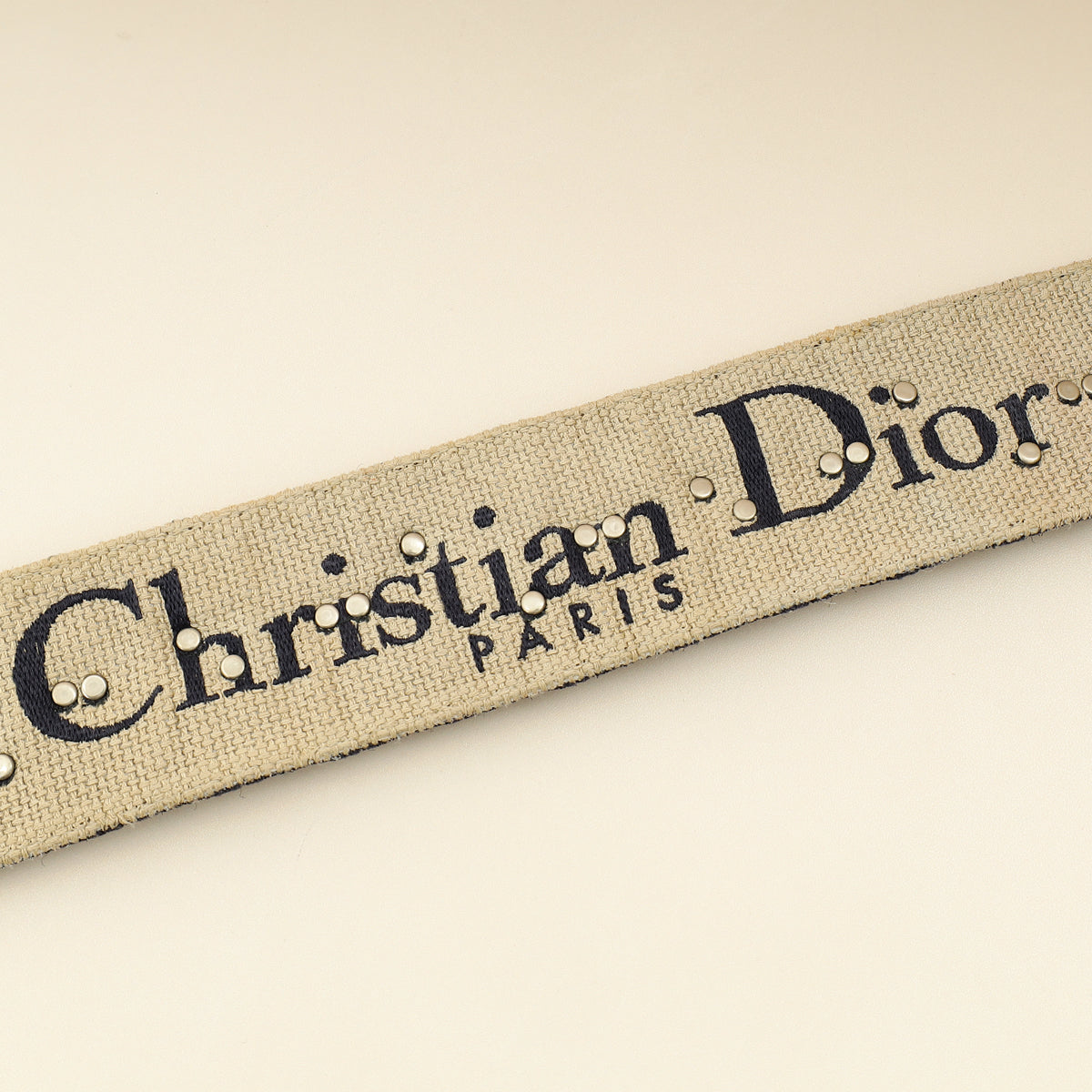 Christian Dior Navy Blue Signature Dior Vintage Oblique Medallion Bag Strap