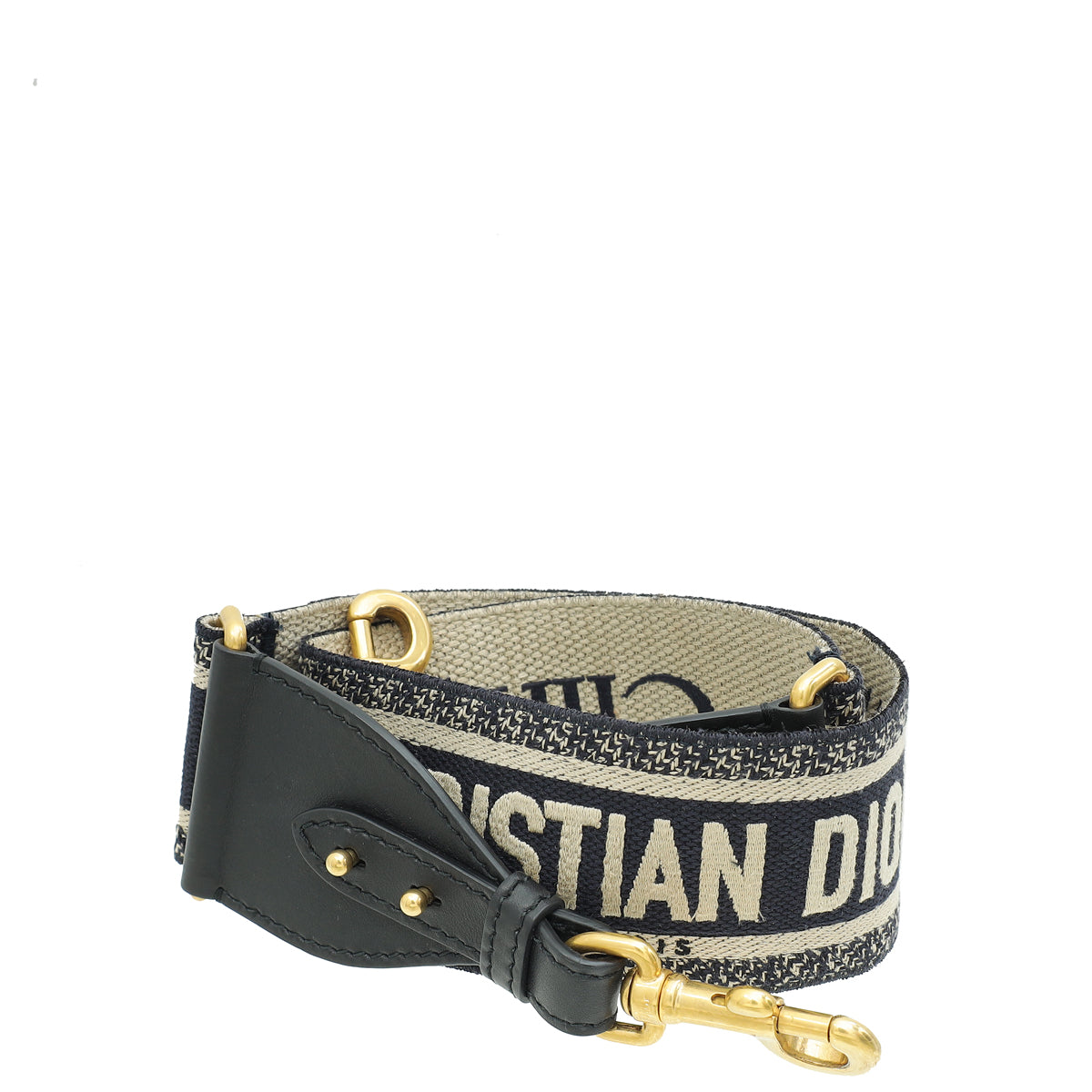 Christian Dior Tricolor Logo Embroidered Bag Strap