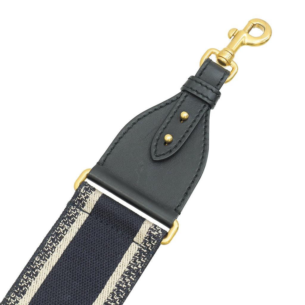 Christian Dior Tricolor Logo Embroidered Bag Strap