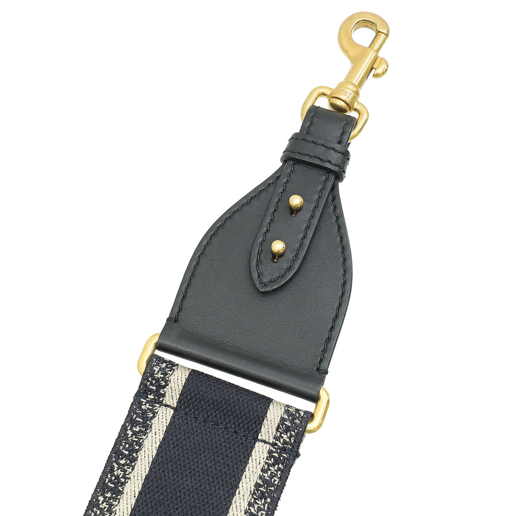 Christian Dior Tricolor Logo Embroidered Bag Strap
