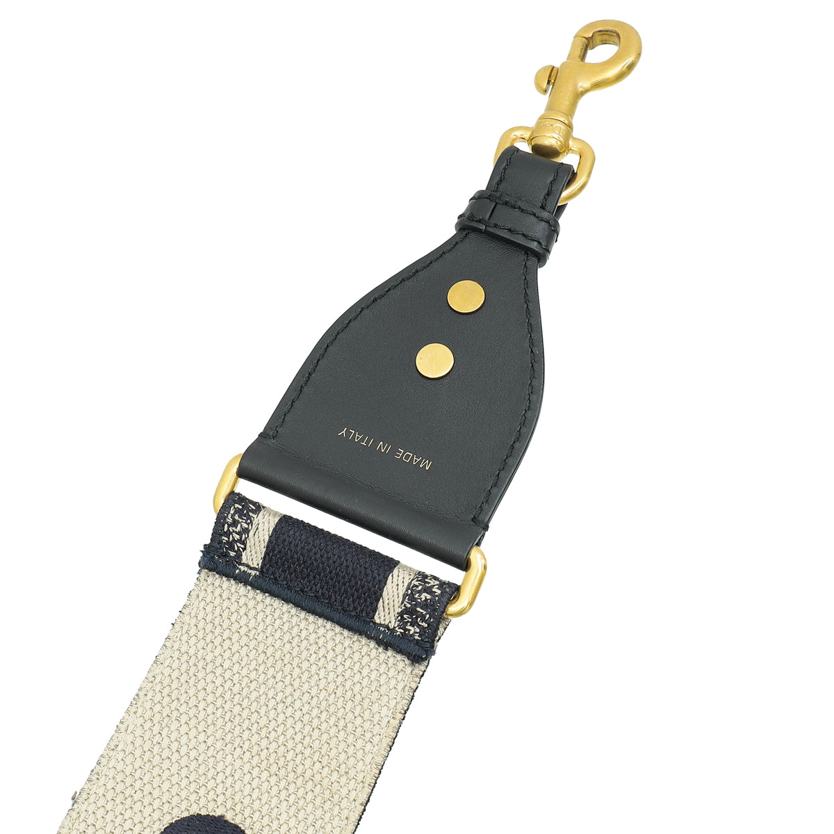 Christian Dior Tricolor Logo Embroidered Bag Strap