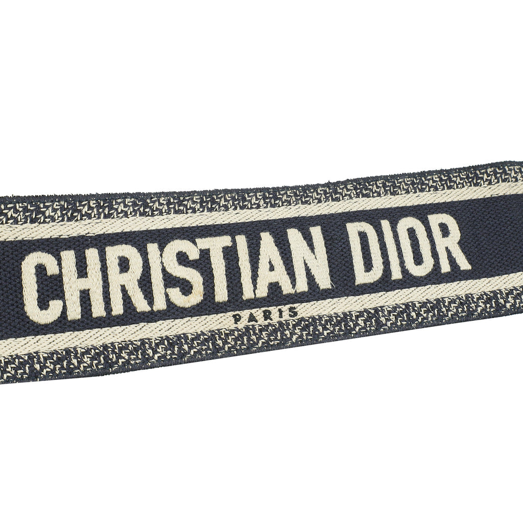Christian Dior Tricolor Logo Embroidered Bag Strap