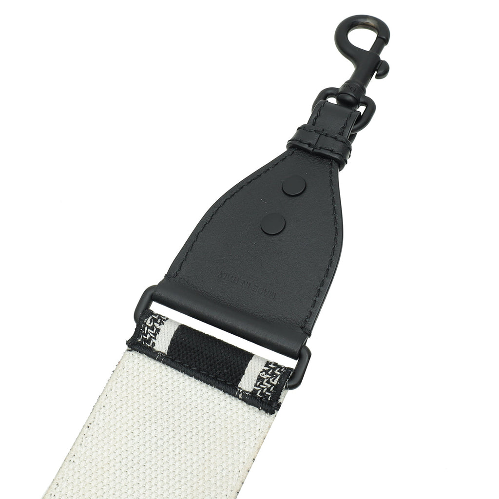 Christian Dior Bicolor Christian Dior Paris Embroidery Shoulder Strap