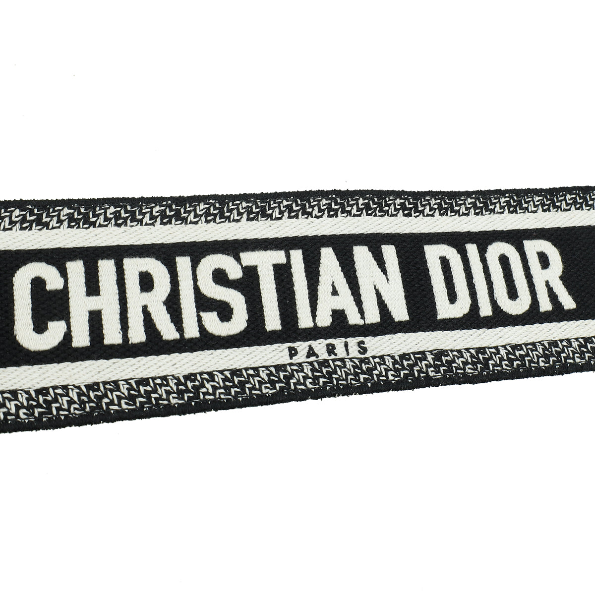 Christian Dior Bicolor Christian Dior Paris Embroidery Shoulder Strap