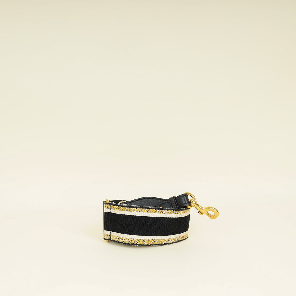 Christian Dior Bicolor Embroidery Shoulder Strap