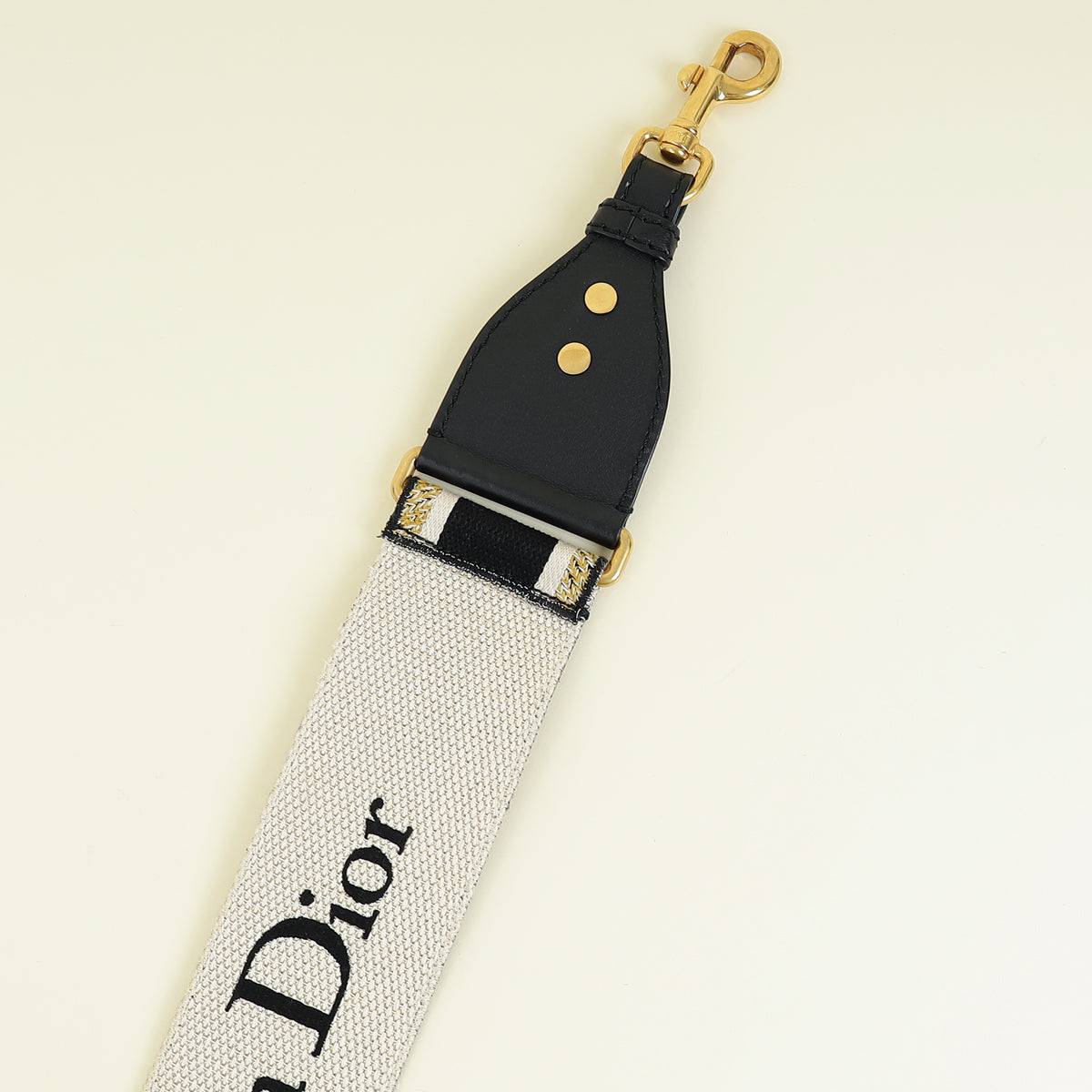 Christian Dior Bicolor Embroidery Shoulder Strap