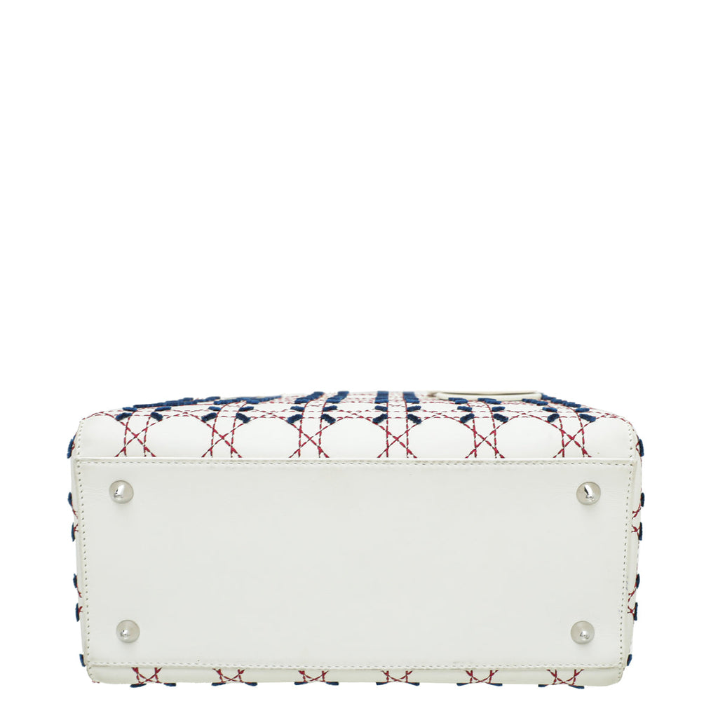 Christian Dior Tricolor Cannage Stitched Ltd.Ed. Lady Dior Medium Bag