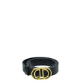 Christian Dior Black CD Cut Out 25mm Belt