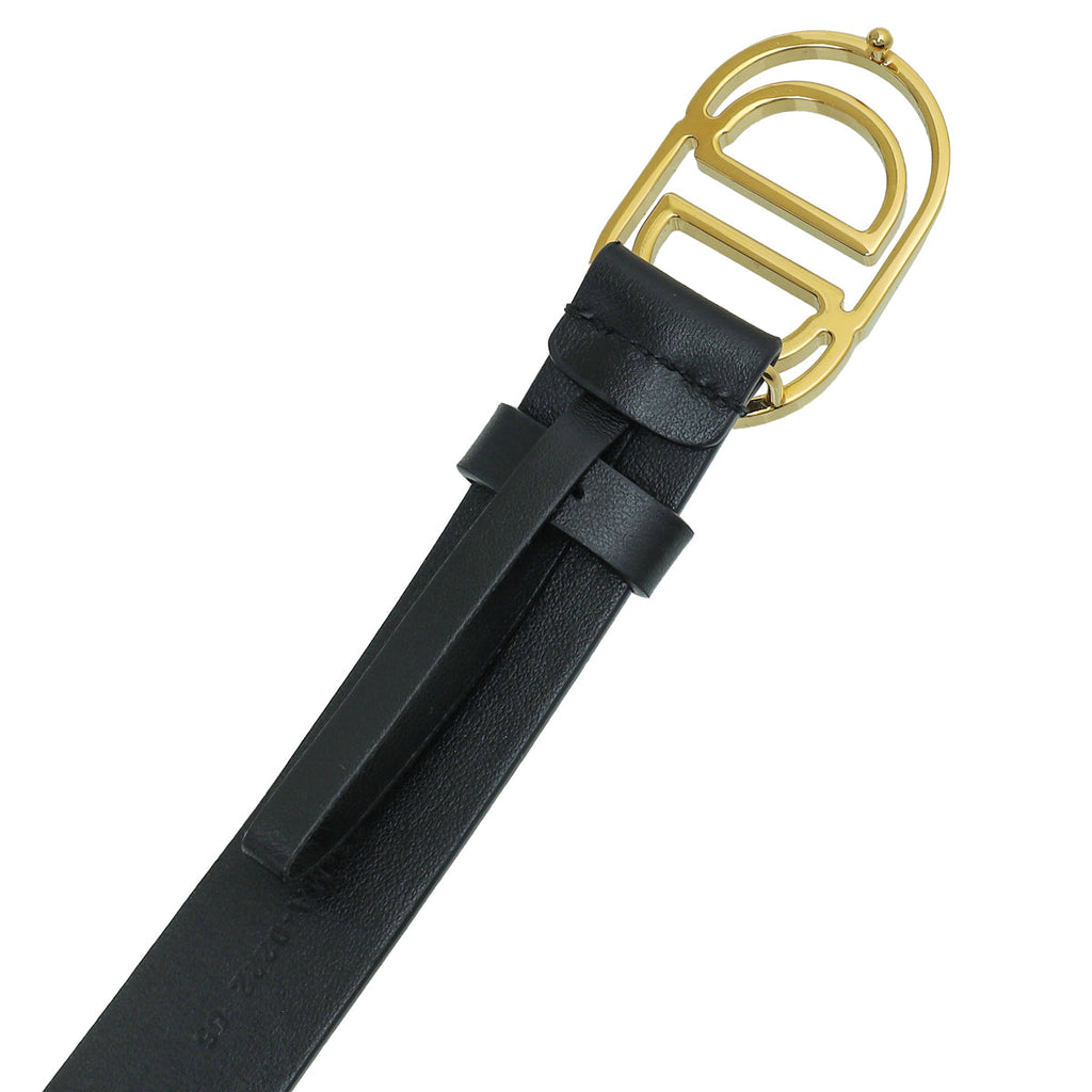 Christian Dior Black CD Cut Out 25mm Belt