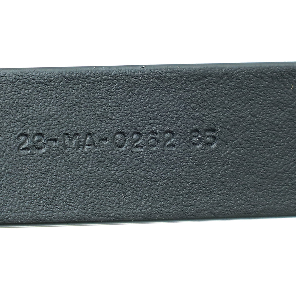 Christian Dior Black CD Cut Out Buckle 25mm Belt