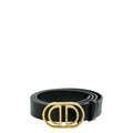 Christian Dior Black CD Cut Out Buckle Belt