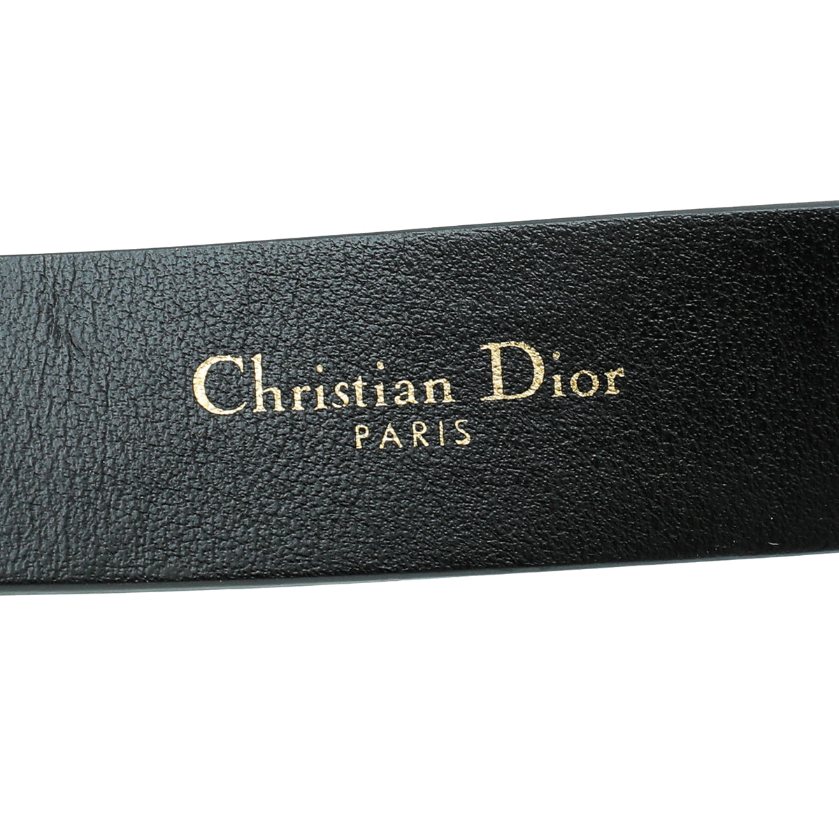 Christian Dior Black CD Cut Out Buckle Belt