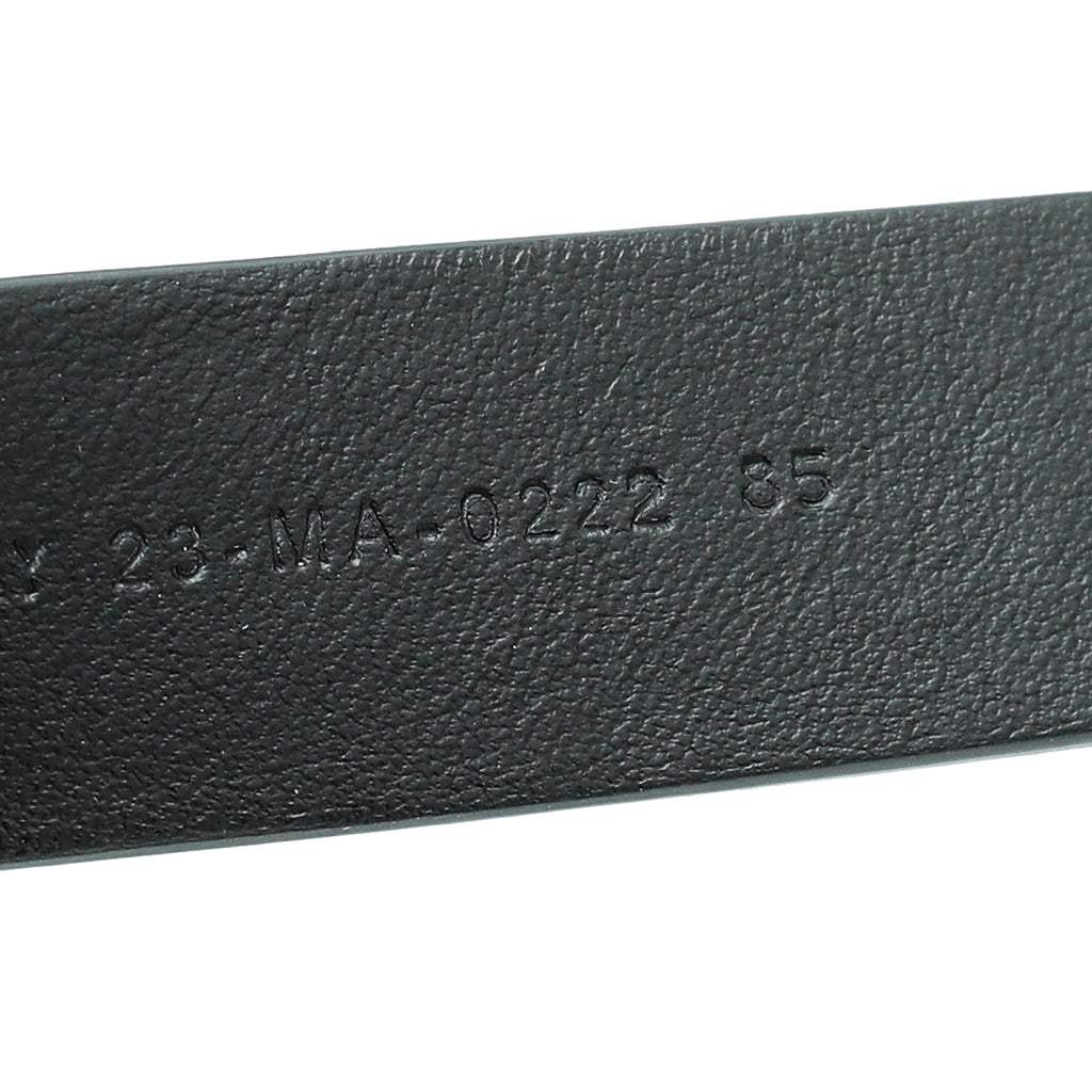 Christian Dior Black CD Cut Out Buckle Belt
