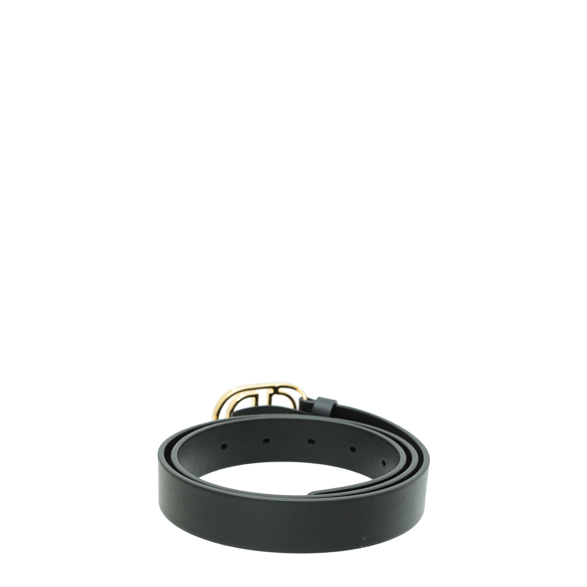 Christian Dior Black CD Cut Out Buckle Belt