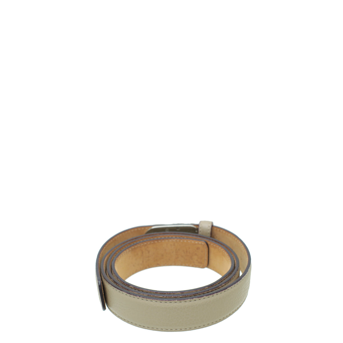 Christian Dior Beige CD Logo Buckle Adjustable Belt