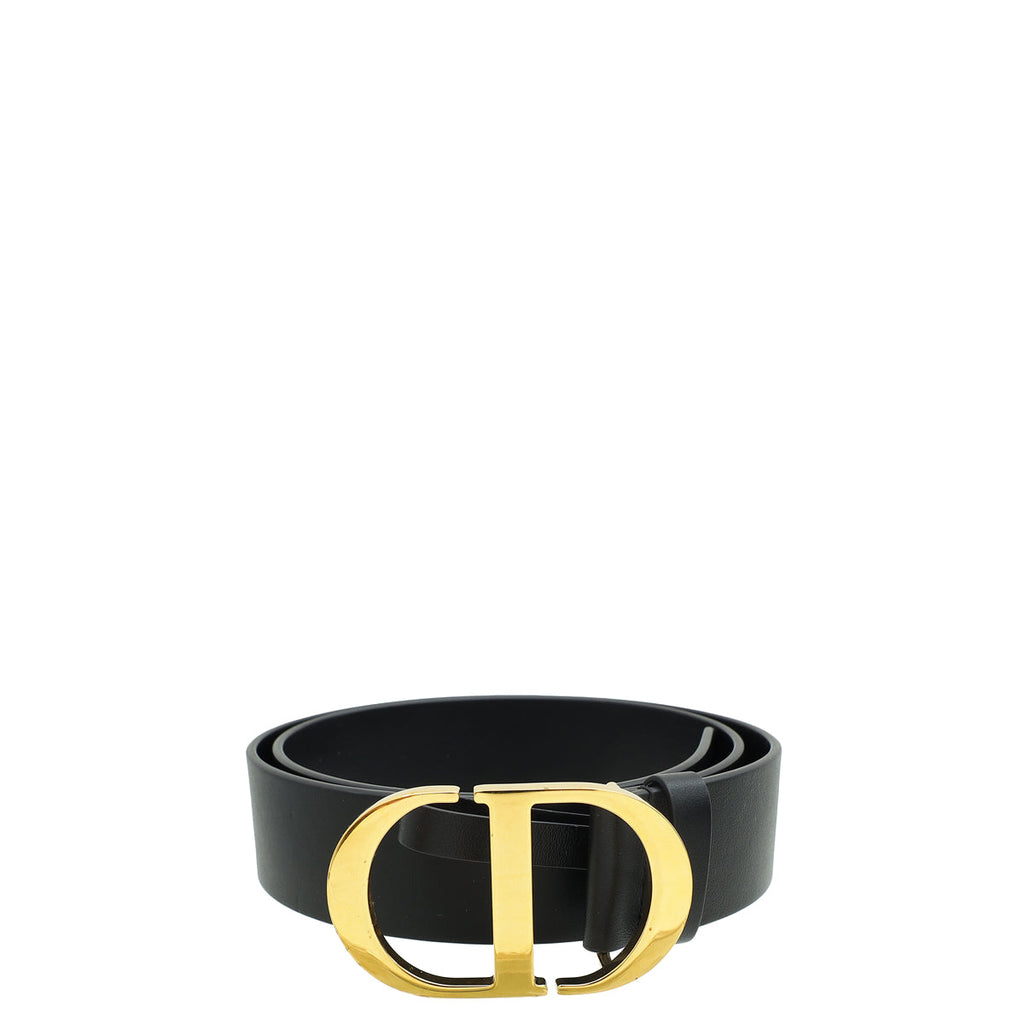 Christian Dior Black 30 Montaigne 35mm Belt