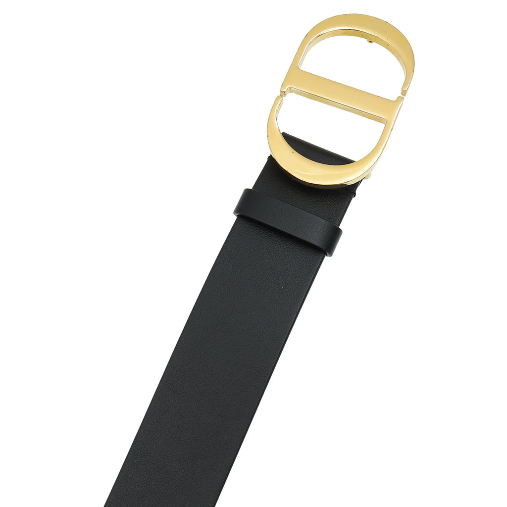 Christian Dior Black 30 Montaigne 35mm Belt