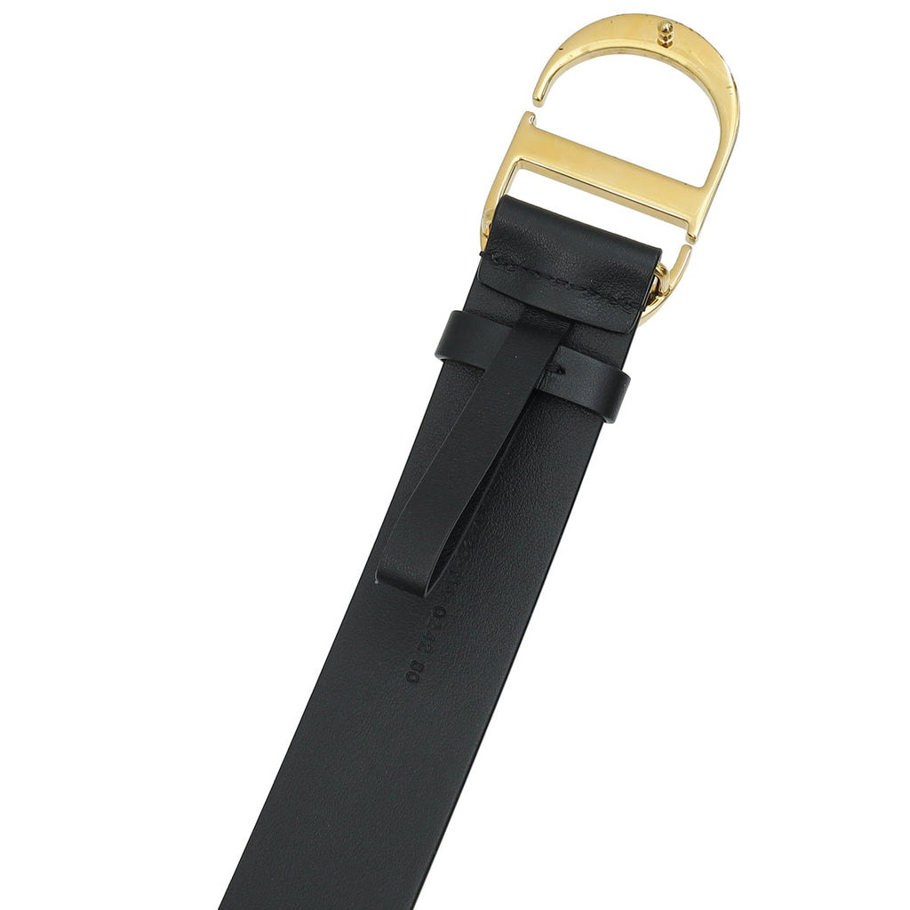 Christian Dior Black 30 Montaigne 35mm Belt