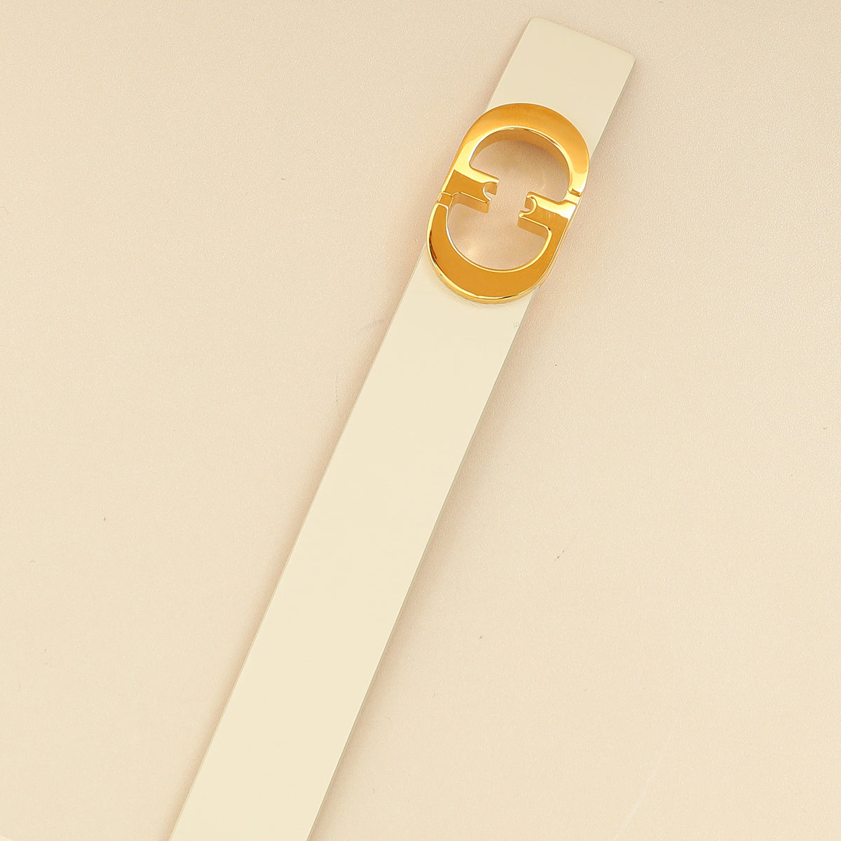 Christian Dior White 30 Montaigne Avenue Belt