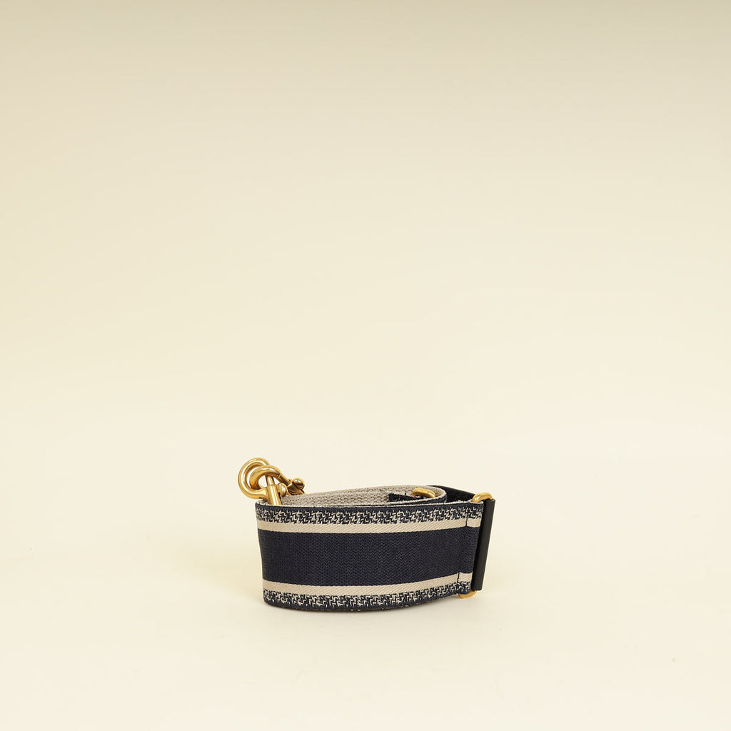 Christian Dior Black Christian Dior Paris Embroidery Shoulder Strap