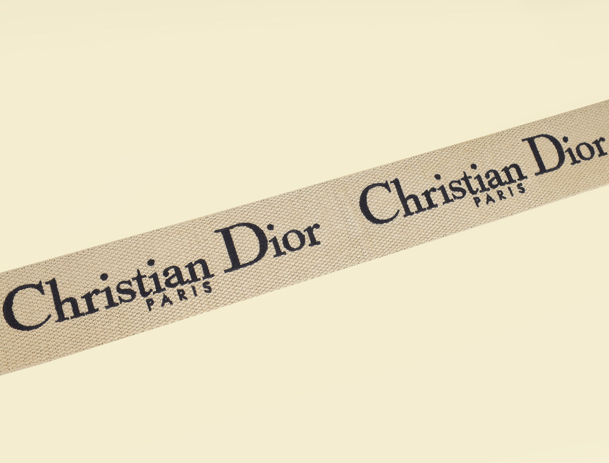 Christian Dior Black Christian Dior Paris Embroidery Shoulder Strap