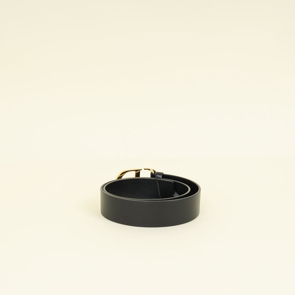 Christian Dior Black 30 Montaigne 35mm Belt
