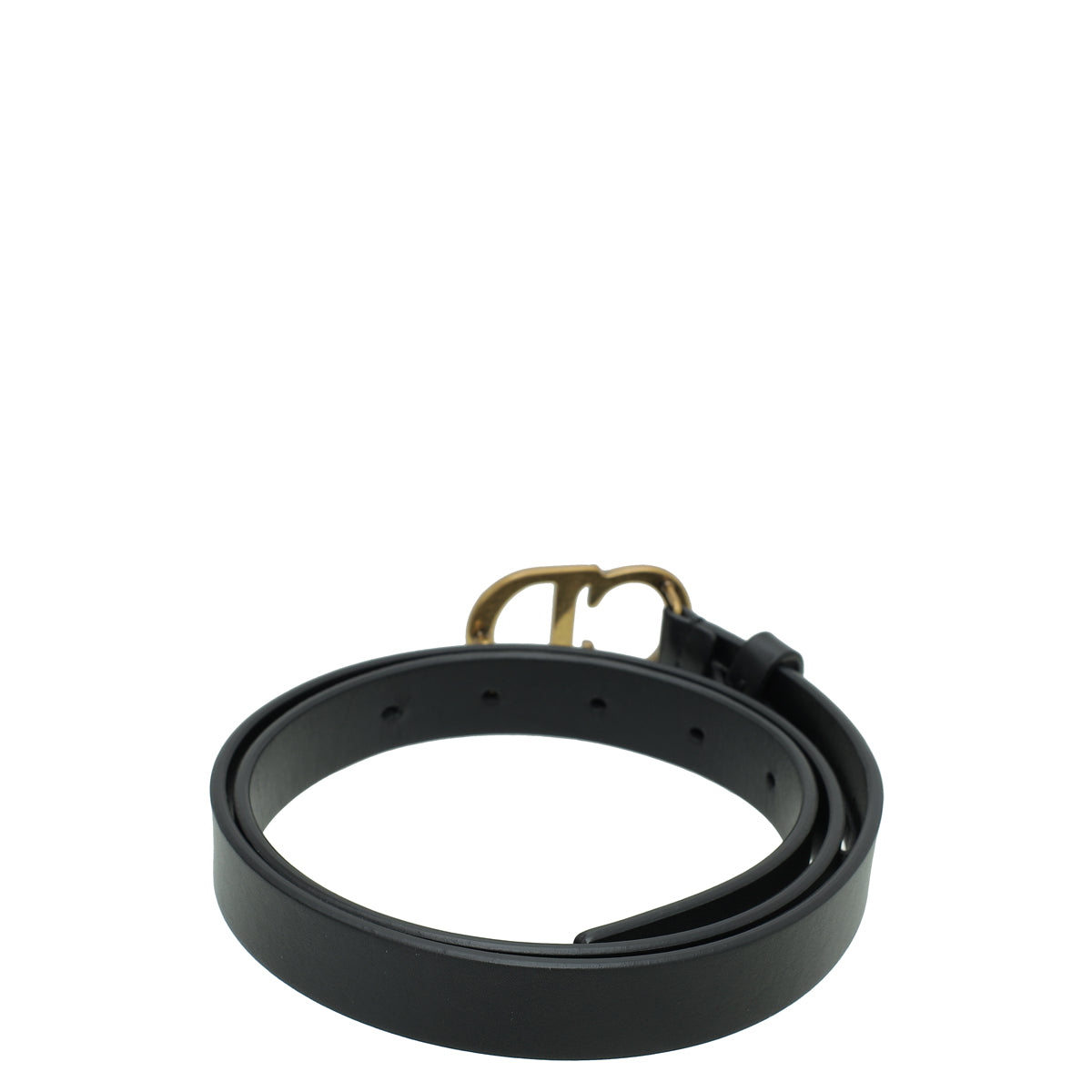 Christian Dior Black CD Saddle Belt