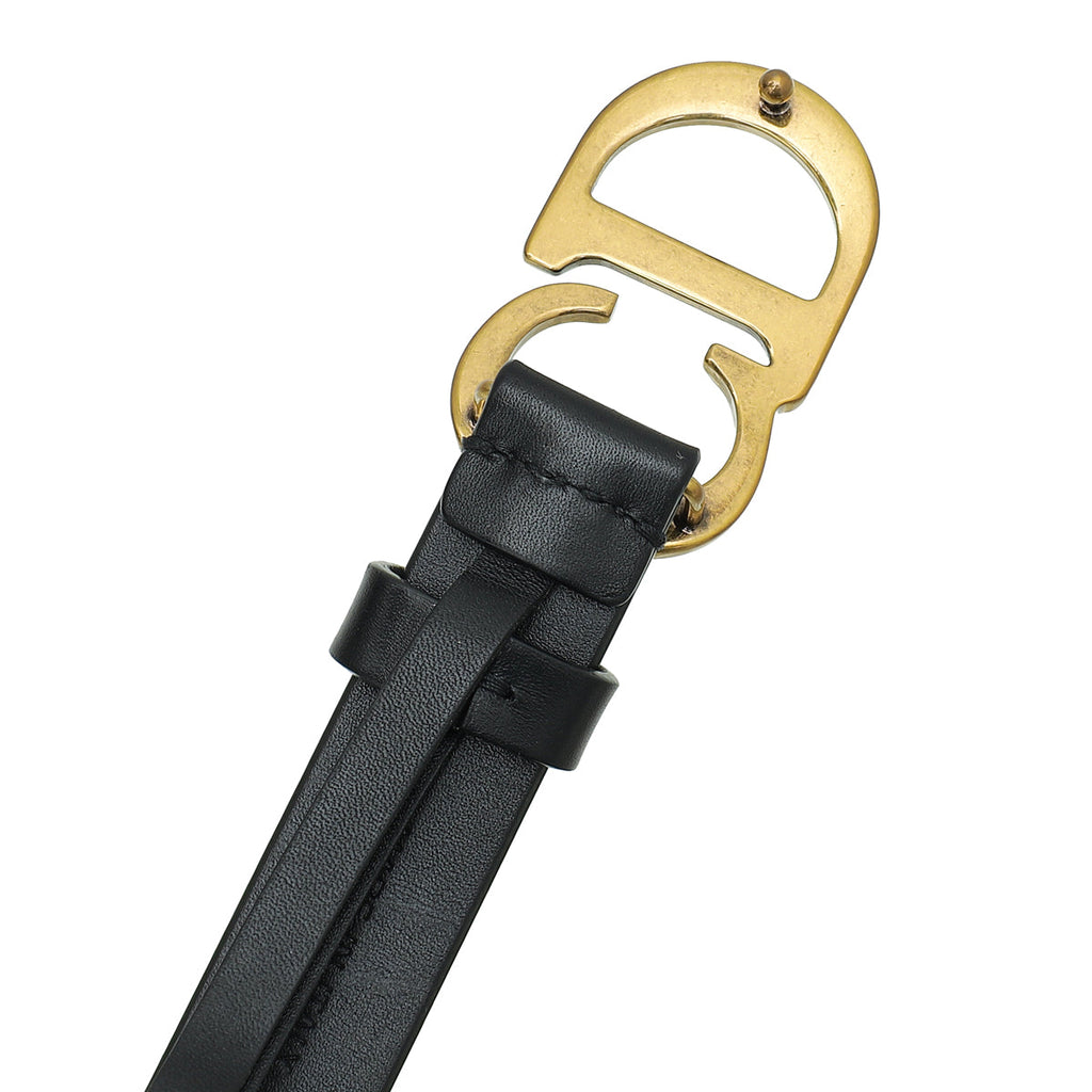 Christian Dior Black CD Saddle Belt