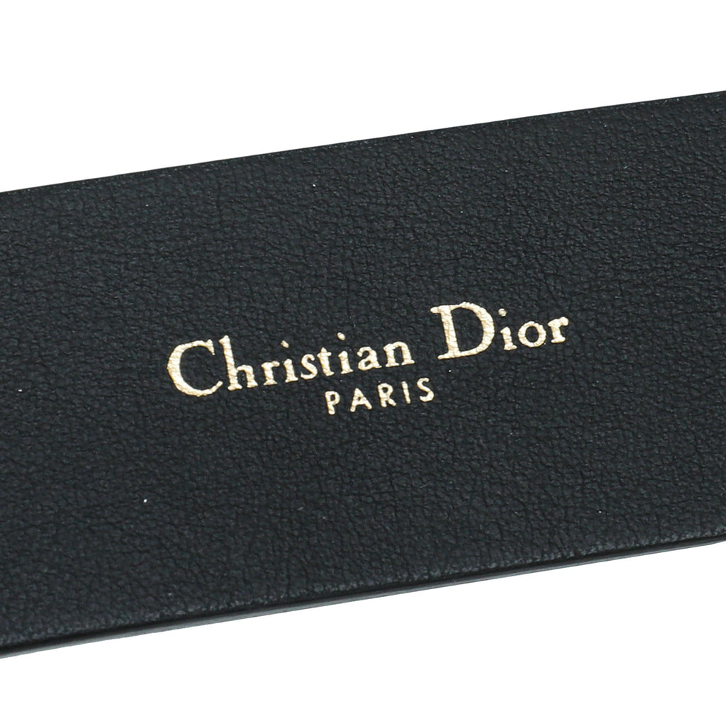 Christian Dior Black Diorquake 35mm Belt