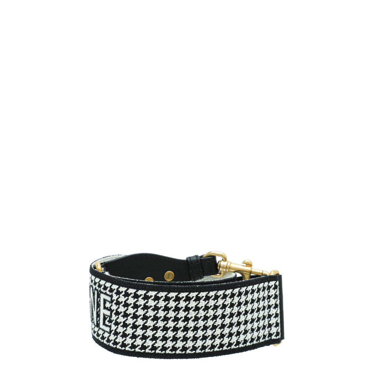 Christian Dior Bicolor 30 Montaigne Houndstooth Embroidery Bag Strap
