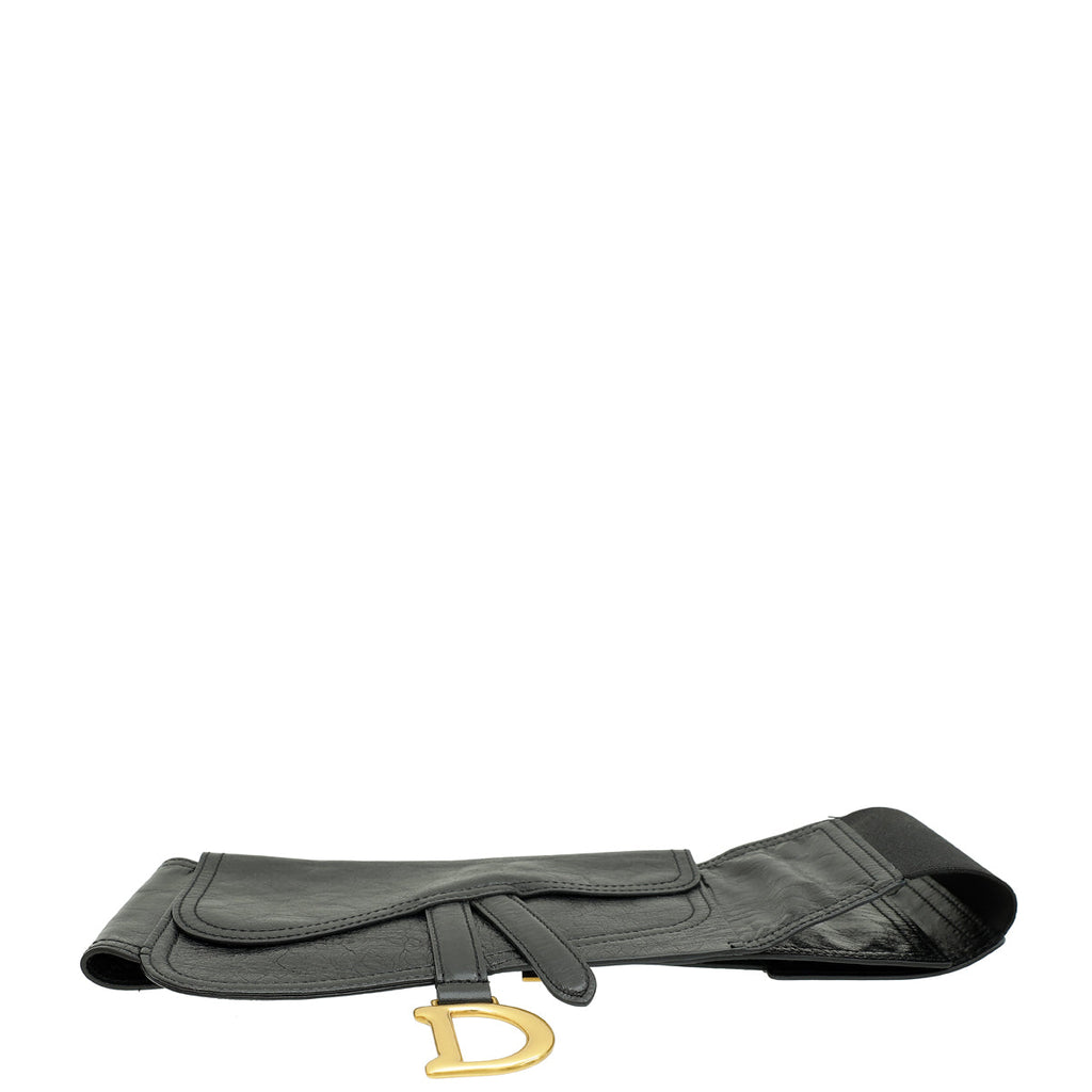 Christian Dior Black Saddle Belt Bag