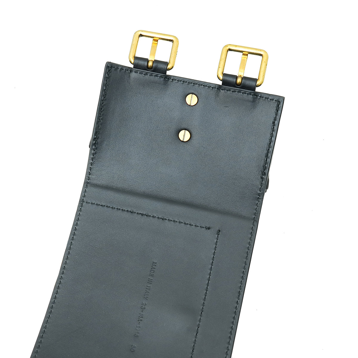 Christian Dior Black Saddle Wide Waist Belt