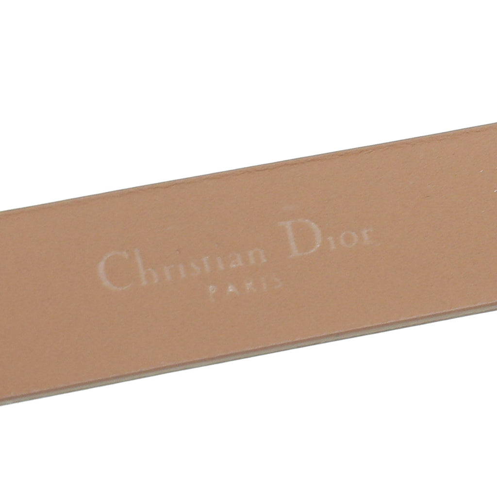 Christian Dior Matte Nude Dior CD Saddle Belt