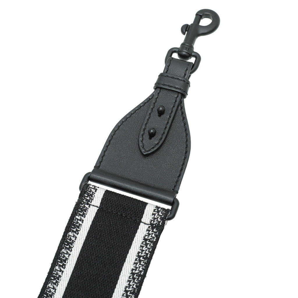 Christian Dior Black Ultramatte CHRISTIAN DIOR' Embroidery Bag Strap