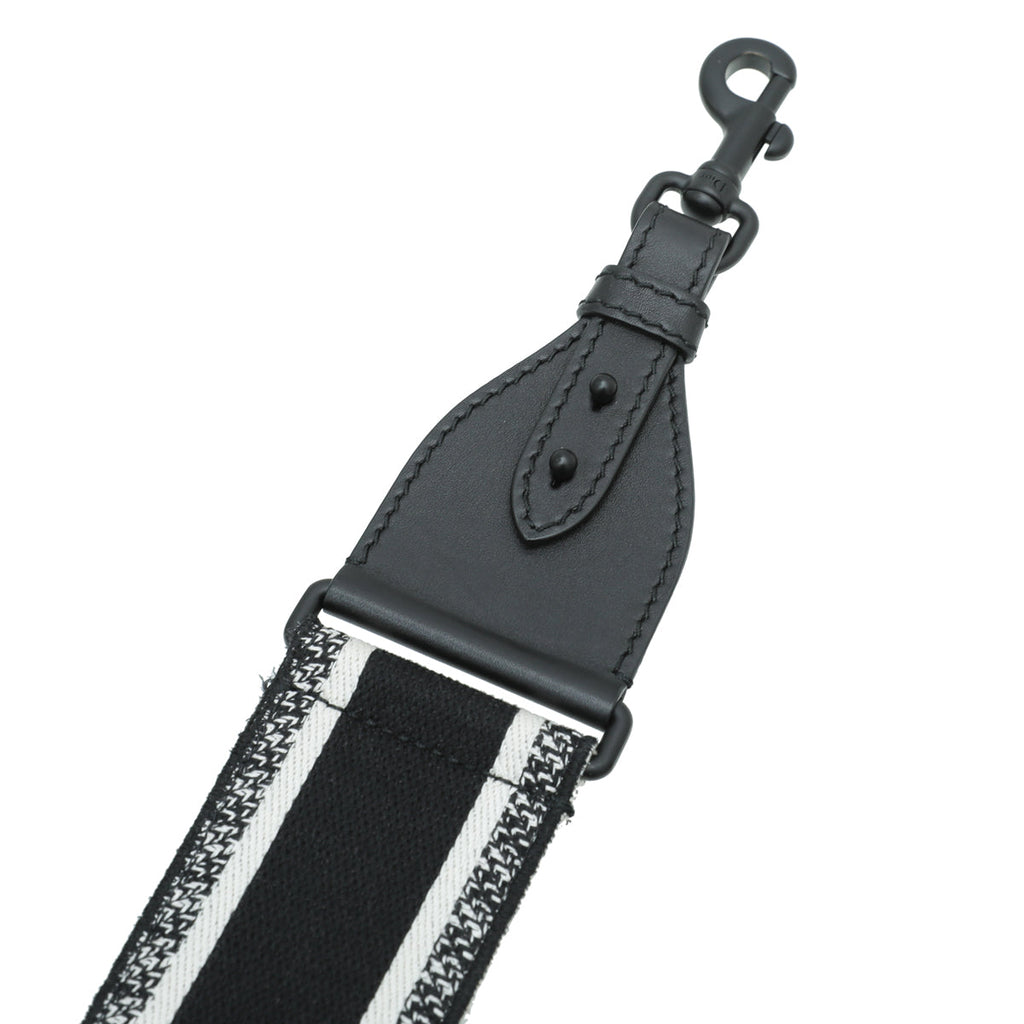 Christian Dior Black Ultramatte CHRISTIAN DIOR' Embroidery Bag Strap