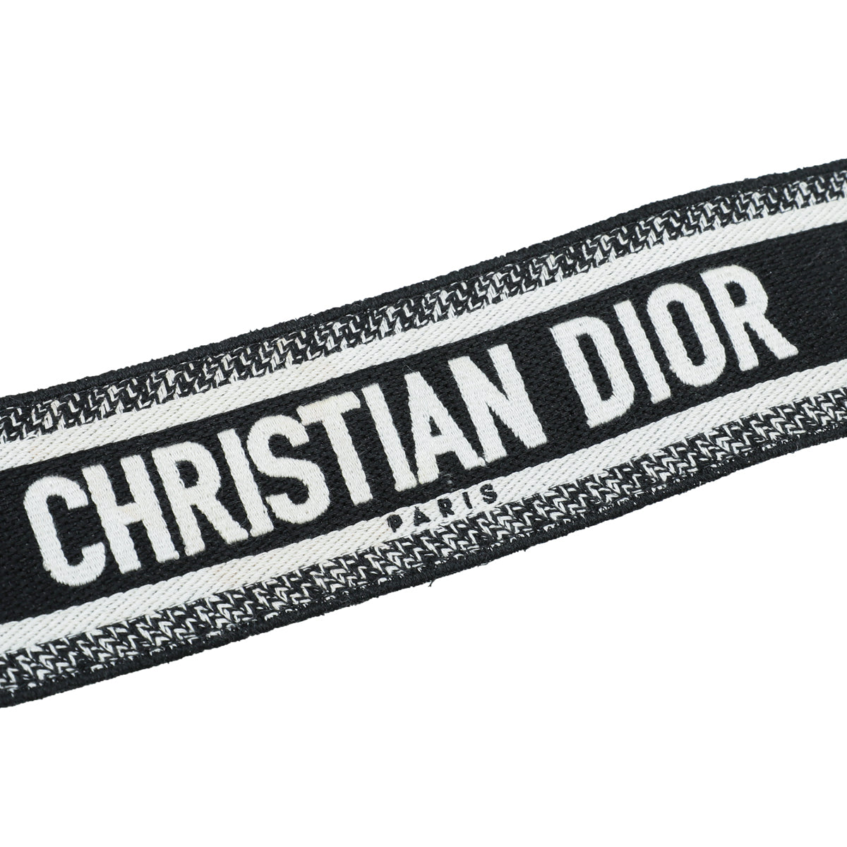 Christian Dior Black Ultramatte CHRISTIAN DIOR' Embroidery Bag Strap