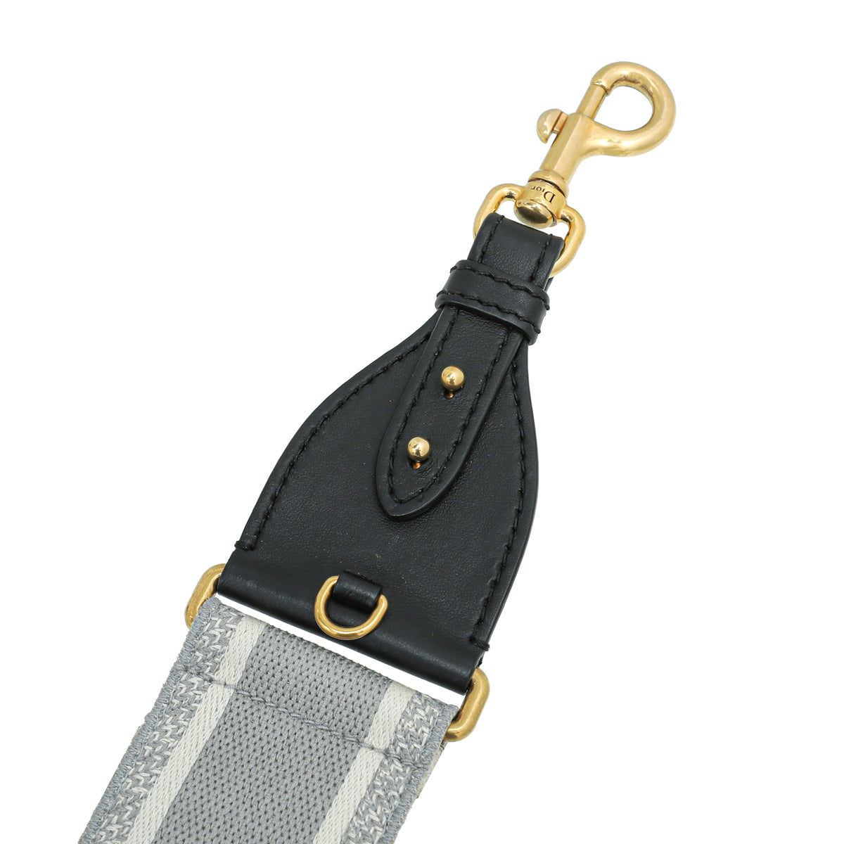 Christian Dior Bicolor Embroidered Shoulder Strap W/ Ring
