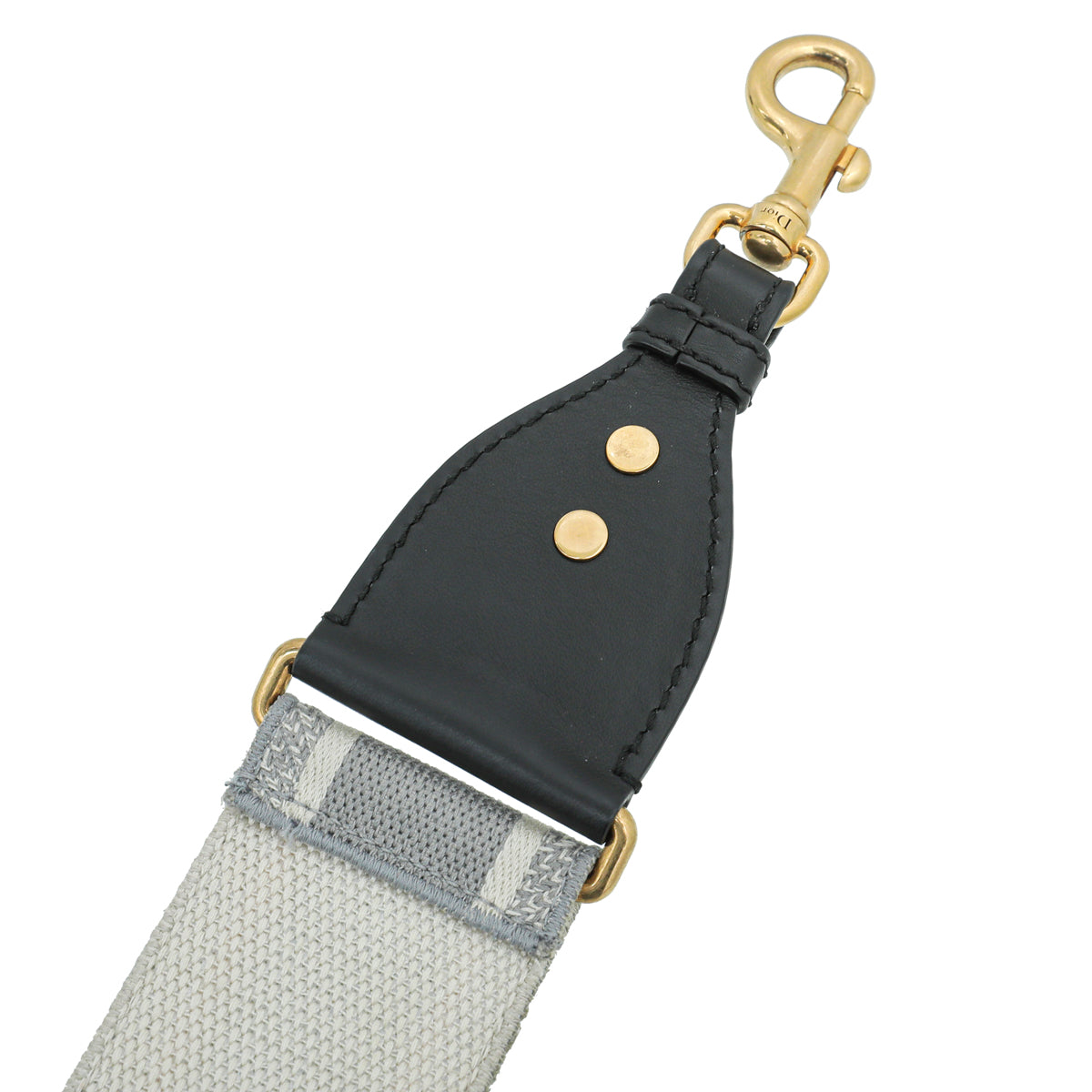 Christian Dior Bicolor Embroidered Shoulder Strap W/ Ring
