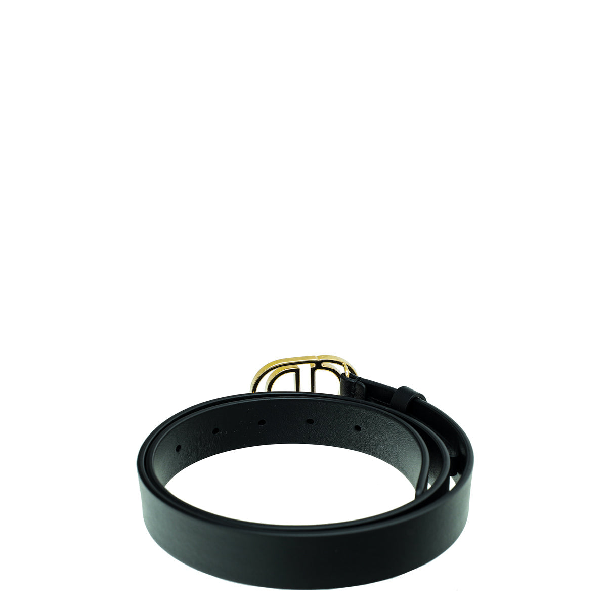Christian Dior Black CD Cut Out Buckle Belt 25